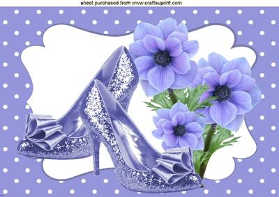 Lilac Flowers with Lilac Sparkle Shoes A4