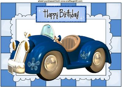 Driving in My Blue Toon Car A4