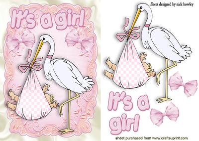 Cute Baby Girl! Carried by a Stork