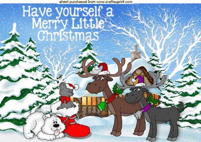 Shall We Just Sing Carols! Lovely Snowscene A4