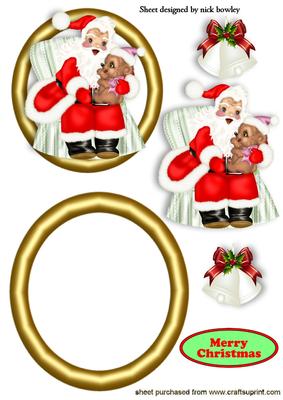 Santa Sitting in a Chair Rocker Card