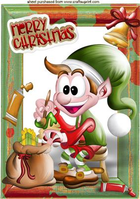 Santas Elf Painting and Making Toys A4