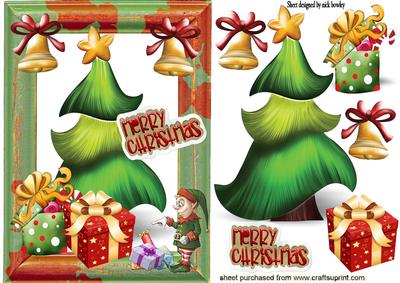 Christmas Tree with Presents and Elf