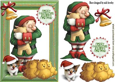 I Want to Keep This One! Little Elf Hugging Teddy