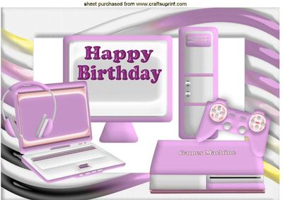 I Love My Pink Gadgets! Comp, Laptop in Funky Frame A4