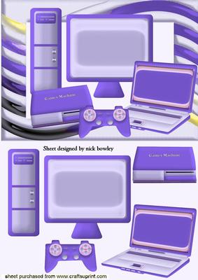 I Love My Gadgets! Com, Laptop in Purple & Funky Frame