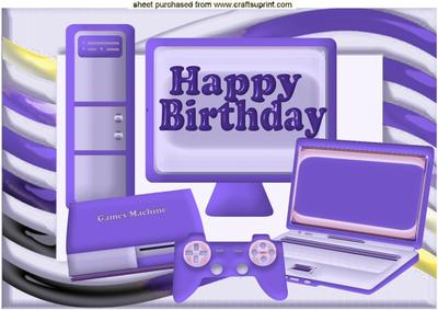 I Love My Purple Gadgets, Comp, Laptop, in Funky Frame A4