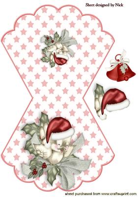 Robin in Santa Hat, Rocker Robin Card