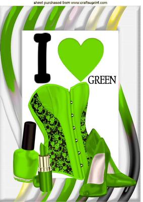I Love Green! Ladies Access with Basque & Shoes A4
