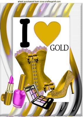 I Love Gold! Ladies Access with Basque & Shoes A4