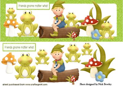 Friends Gnome Matter What Cute Gnome & Frogs Dl