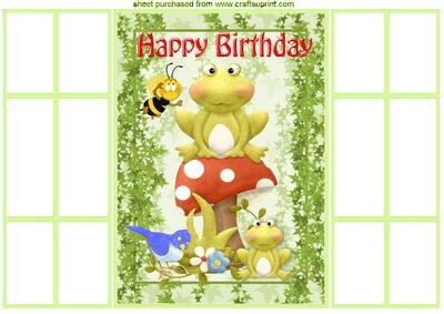 Cute Frog on Mushroom French Gatefold