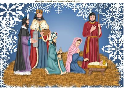 Nativity with Baby Jesus A4