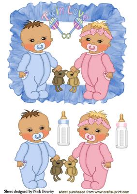 Twin Love! Baby Girl & Baby Boy