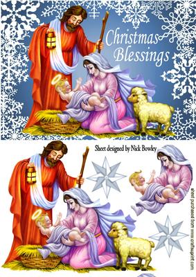 Christmas Blessings Nativity Scene