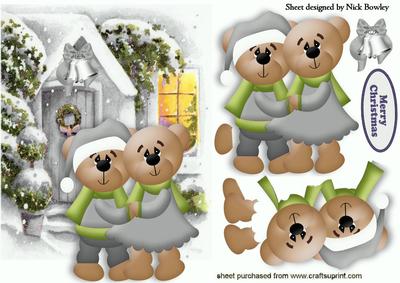 Keeping Warm Cute Little Teddies in Silver