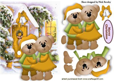 Keeping Warm Cute Little Teddies in Gold