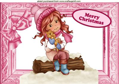 Little Girl All Wrapped Up Cuddling Her Kitty A4