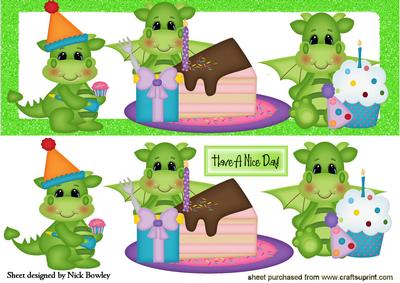 Little Green Dragons Birthday Dl