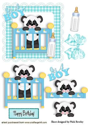 I Want My Bottle! Cute Baby Panda in a Cot