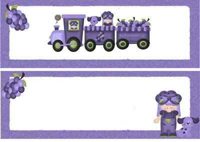 All Aboard the Blueberry Purple Fruit Train Insert Dl