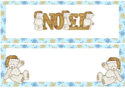 Lovely Teddy in Santa Hat with Word Dl Insert