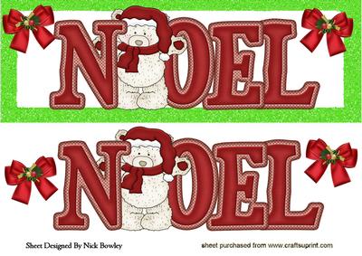 Teddys in Red Santa Hats Noel Dl