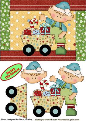 Santas Little Elf with Lots of Presents