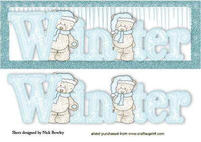 Winter! with Little Bears and Icicles Dl