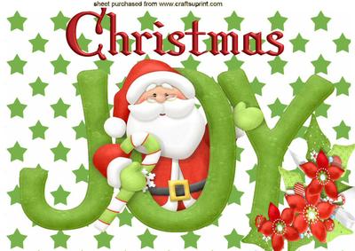 Christmas Joy, Happy Santa A4