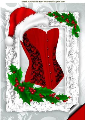 Happy Christmas to Me! Sexy Basque and Holly A4