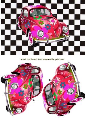 Beetle Car Customized with Flowers