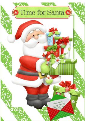 Time for Santa! with Lots of Lovely Pressies A4