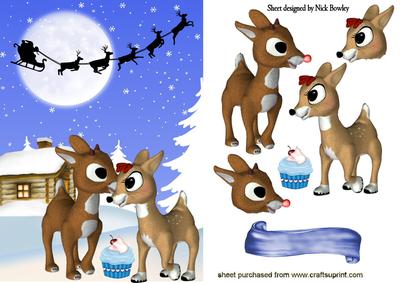 Got You a Cupcake!, Cute Reindeers in the Snow