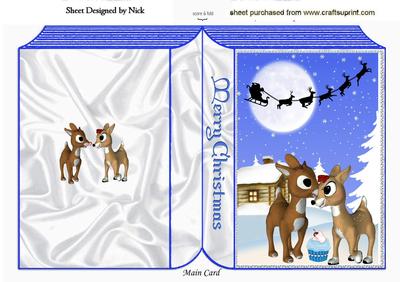 Got You a Cupcake! Cute Reindeers Folded Book