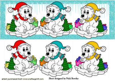 Polar Bears Having Fun on the Ice Dl