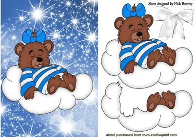 Little Bear Sleeping on a Cloud Among the Stars