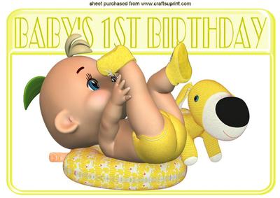 Baby Girls 1st Birthday with Cuddly Toy