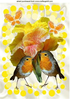 Autumn Shades of Yellow Flowers A4