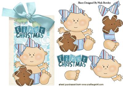Baby Girls 1st Christmas on a Tag
