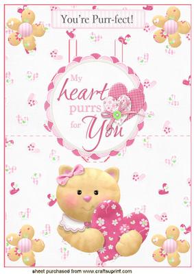 You're Purr-fect! Cute Kitty with Heart Pop Up