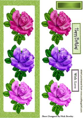 Beautiful Shades of Coloured Roses Dl