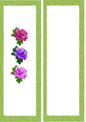 Beautiful Shades of Coloured Roses Dl Insert