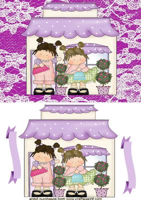 Cute Little Girls Shopping