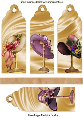 Ladies Vintage Hats on a Stand Bookmarks