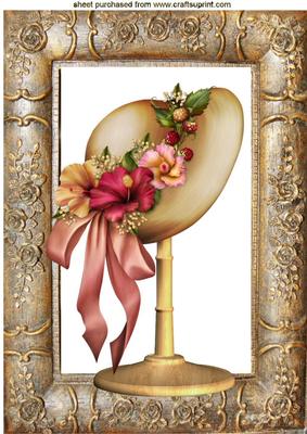 Pretty Vintage Flower Hat on a Stand A4