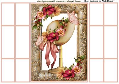 Pretty Ladies Vintage Flower Hat, with Stand French Gatefold