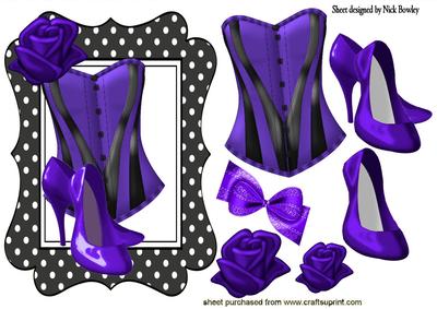 Purple Basque and Purple Rose with Shoes