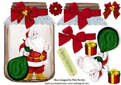 Santa with Pressies in a Jar