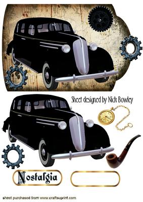 1936 Black Sedan a Touch of Nostalgia on a Tag
